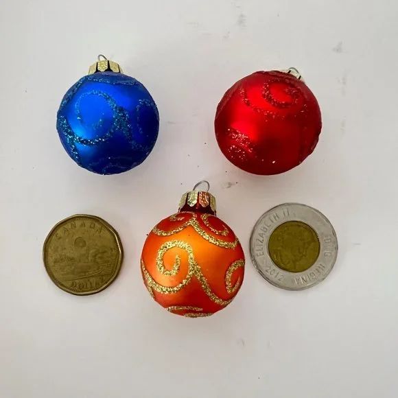 Vintage Glass Mini Christmas Ornaments – 3 Sets (45 Pieces) Collectible - Picture 12 of 14